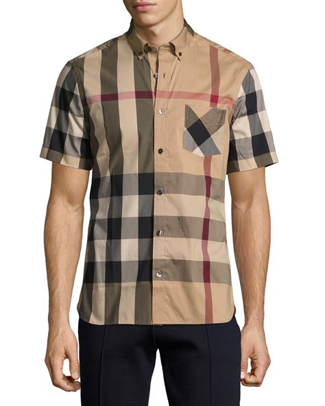 Men's Burberry Short Sleeve Shirts 